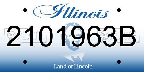 2101963B Illinois License Plate