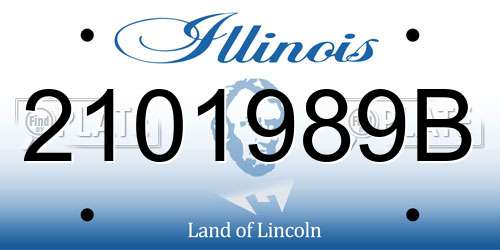 2101989B Illinois License Plate