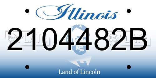 2104482B Illinois License Plate