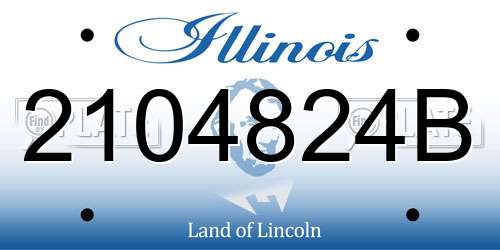 2104824B Illinois License Plate