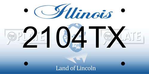 2104TX Illinois License Plate