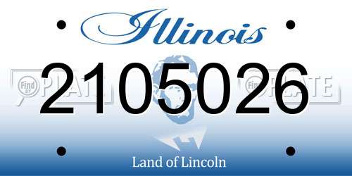 2105026 Illinois License Plate