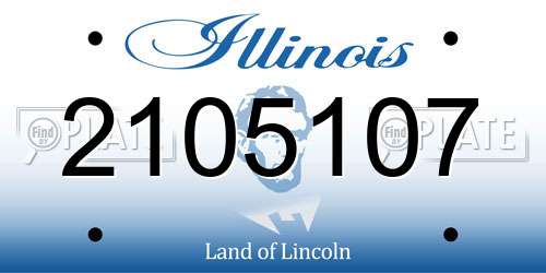 2105107 Illinois License Plate