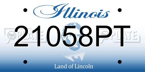 21058PT Illinois License Plate