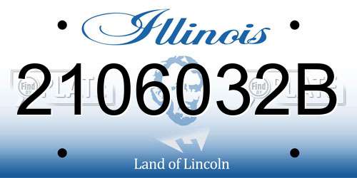 2106032B Illinois License Plate