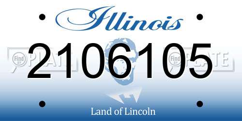 2106105 Illinois License Plate