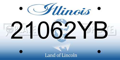 21062YB Illinois License Plate