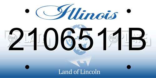 2106511B Illinois License Plate