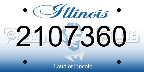 2107360 Illinois License Plate