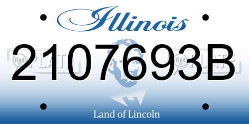 2107693B Illinois License Plate
