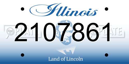 2107861 Illinois License Plate