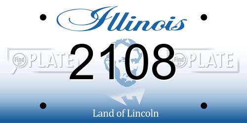 2108 Illinois License Plate