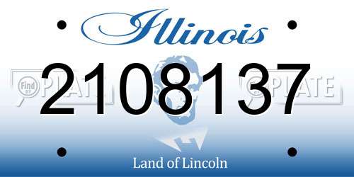 2108137 Illinois License Plate
