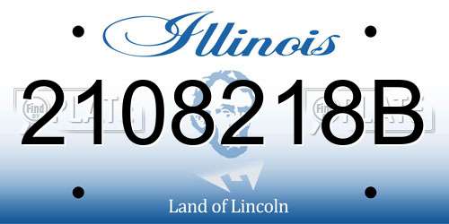 2108218B Illinois License Plate