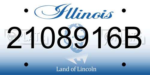 2108916B Illinois License Plate
