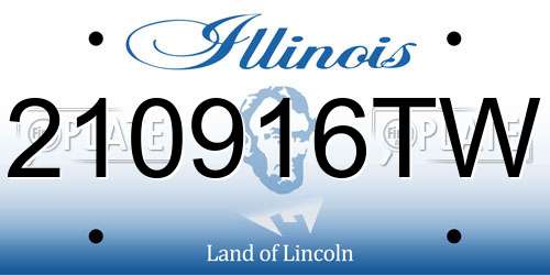 210916TW Illinois License Plate