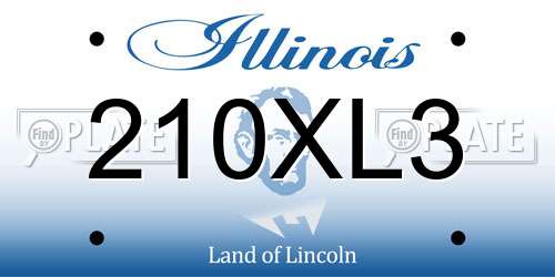 210XL3 Illinois License Plate