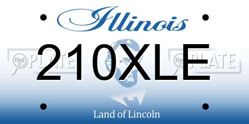 210XLE Illinois License Plate