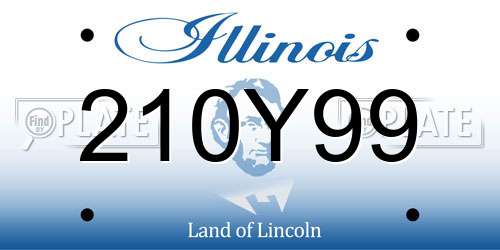 210Y99 Illinois License Plate