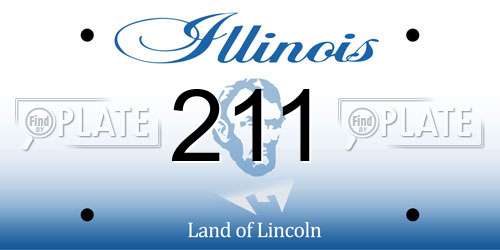 211 Illinois License Plate