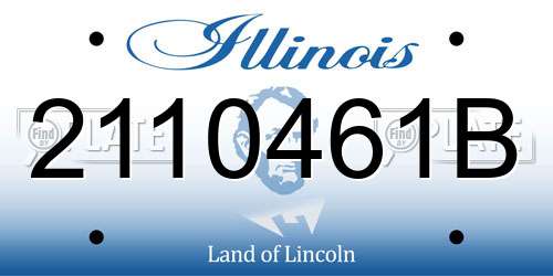 2110461B Illinois License Plate