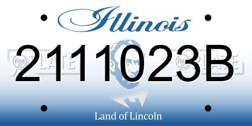 2111023B Illinois License Plate