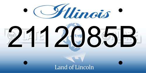 2112085B Illinois License Plate