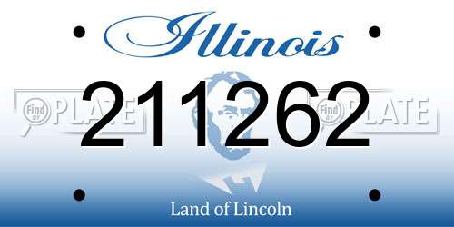 211262 Illinois License Plate