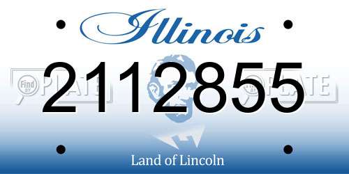 2112855 Illinois License Plate