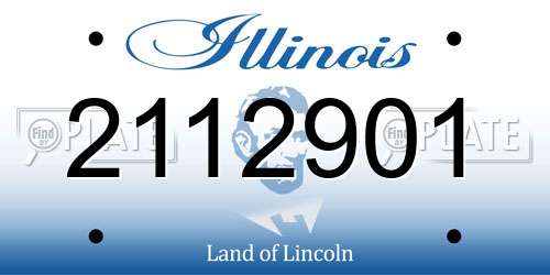 2112901 Illinois License Plate