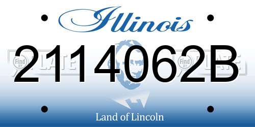 2114062B Illinois License Plate