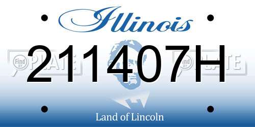 211407H Illinois License Plate
