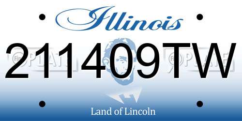 211409TW Illinois License Plate