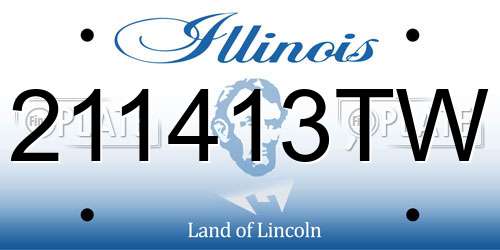 211413TW Illinois License Plate