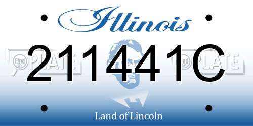 211441C Illinois License Plate