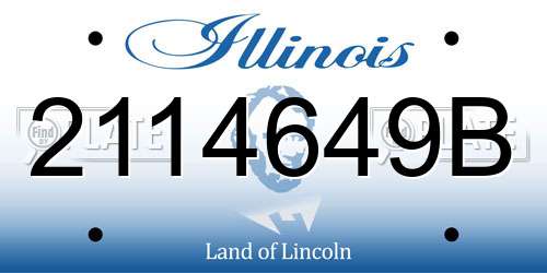 2114649B Illinois License Plate