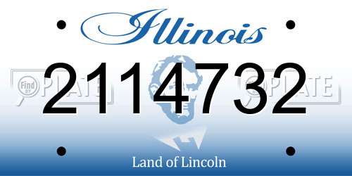 2114732 Illinois License Plate