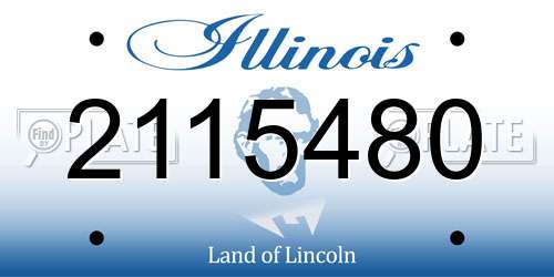 2115480 Illinois License Plate