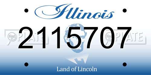 2115707 Illinois License Plate