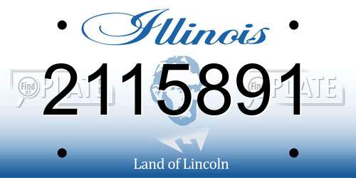 2115891 Illinois License Plate