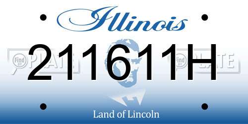 211611H Illinois License Plate