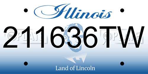 211636TW Illinois License Plate