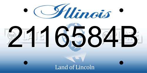 2116584B Illinois License Plate