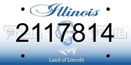 2117814 Illinois License Plate