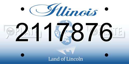 2117876 Illinois License Plate