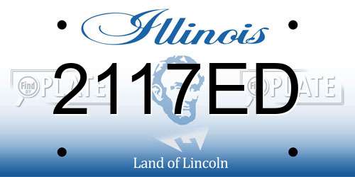 2117ED Illinois License Plate