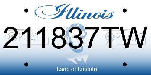211837TW Illinois License Plate