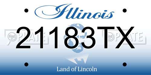 21183TX Illinois License Plate