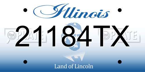 21184TX Illinois License Plate