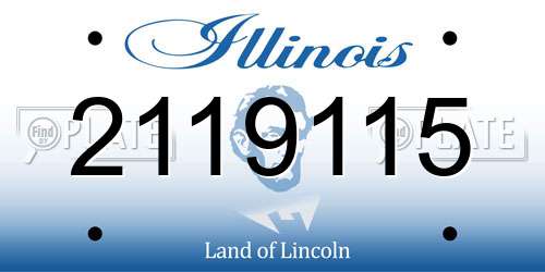 2119115 Illinois License Plate